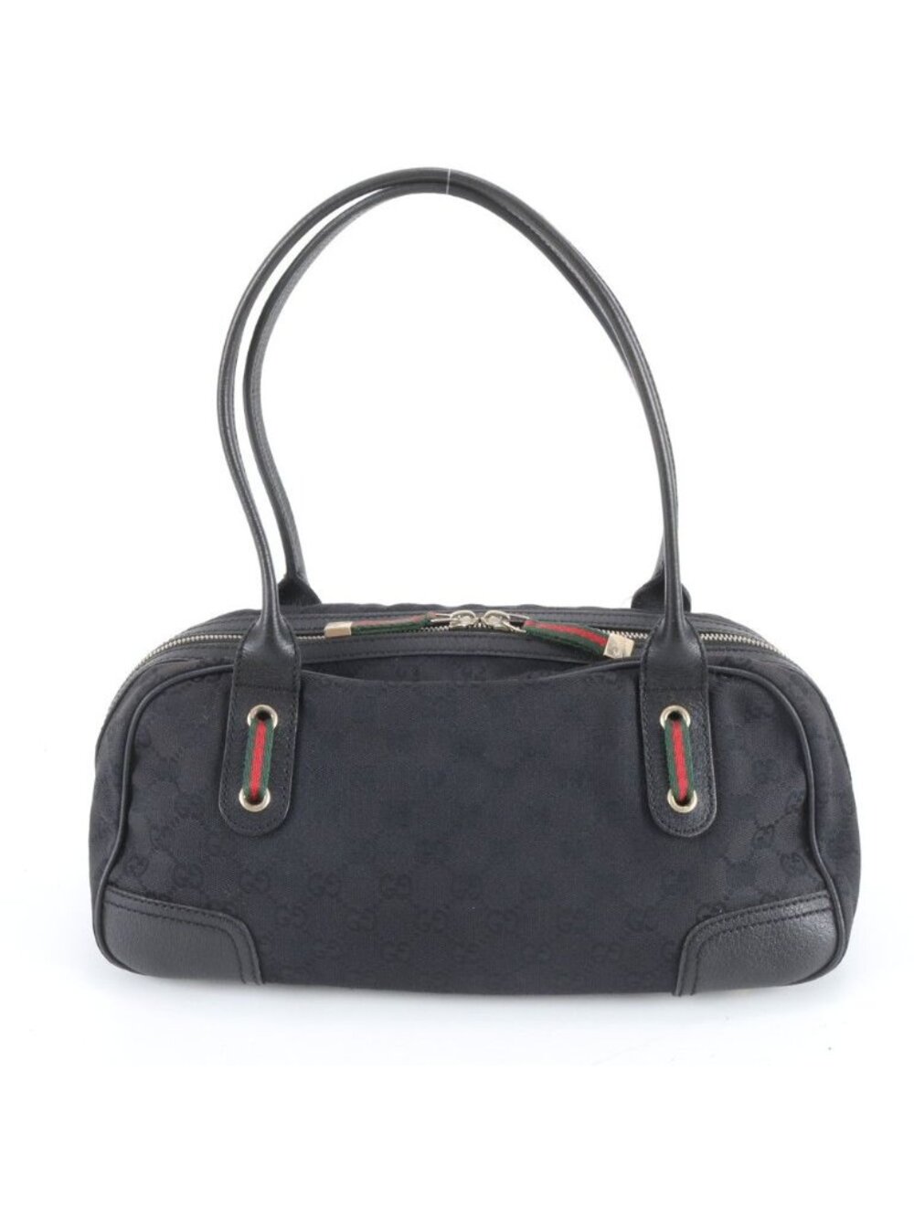 Gucci Principe GG Canvas Leather Tote Shoulder Hand Black - Picture 3 of 9